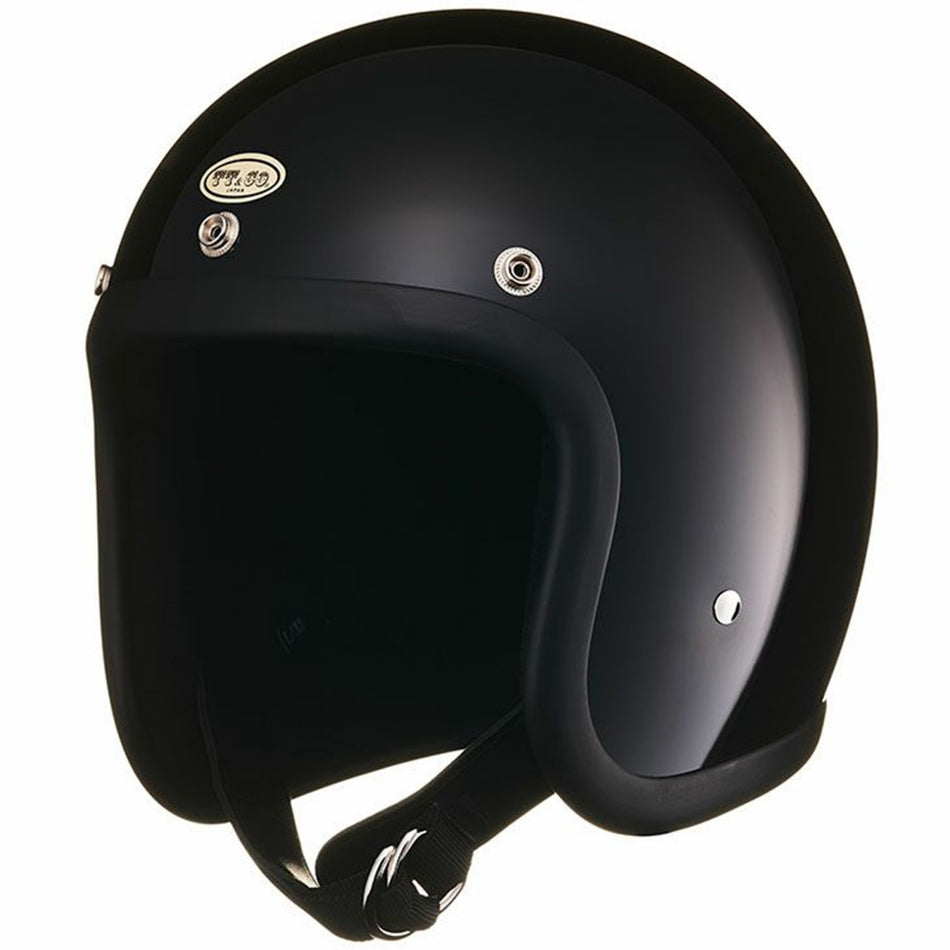 TT&CO 500-TX STANDARD BLACK Jet Helmet S/M 7 ~ 7 1/8 Slim Harley