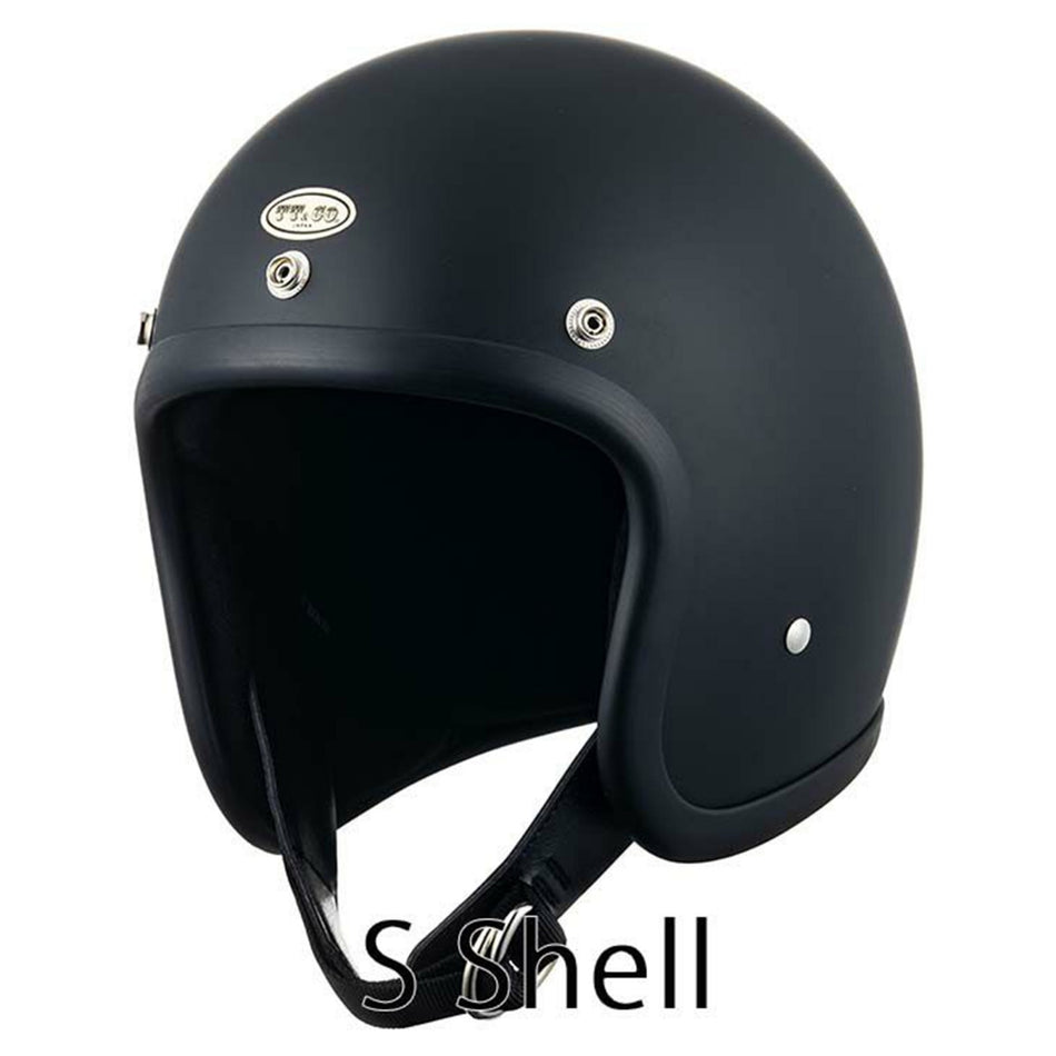 TT&CO 500-TX STANDARD MATT BLACK Jet Helmet S/M 7 ~ 7 1/8 Slim Harley