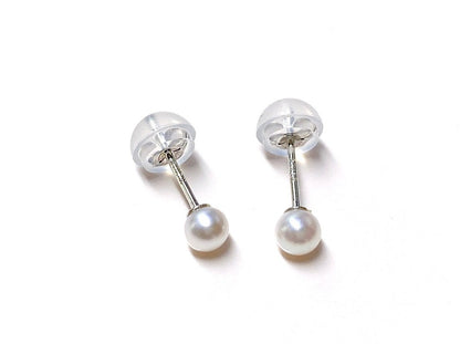 Baby pearl Akoya Pearl Ladies earring white Akoya Pearl/K14 White Gold Ladies