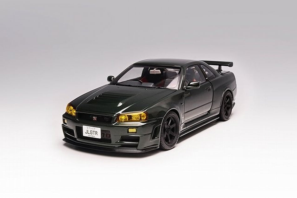 M83408 MOTORHELIX 1/18 Nissan Skyline GT-R R34 NISMO CRS VER. Dark Green