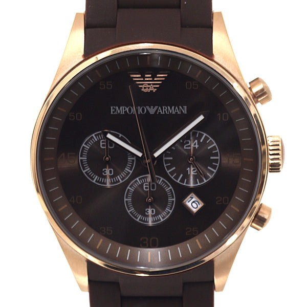 Emporio Armani AR-5890 Chronograph Men's Wrist watch SS Brown