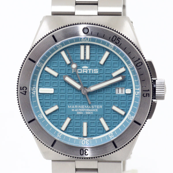 FORTIS W8120007 Marine master Men's Wrist watch Silver Blue-Dial Automatic 179g