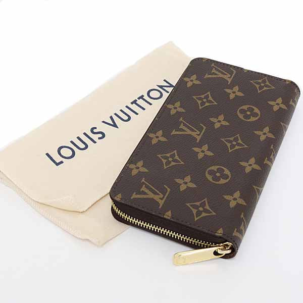 LOUIS VUITTON purse Zippy wallet M42616 Monogram canvas Brown Unisex