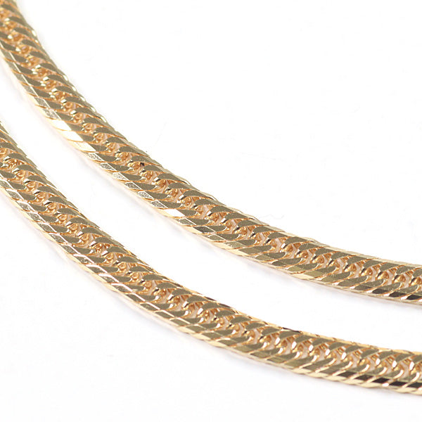 Men's Necklace K18YG Kihei Necklace Triple 8-sided K18 Yellow Gold