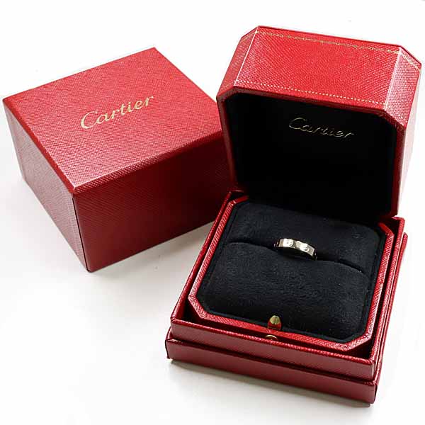 CARTIER Ring mini LOVE ring small model Jewelry K18WG White Gold Women #50 3.76g