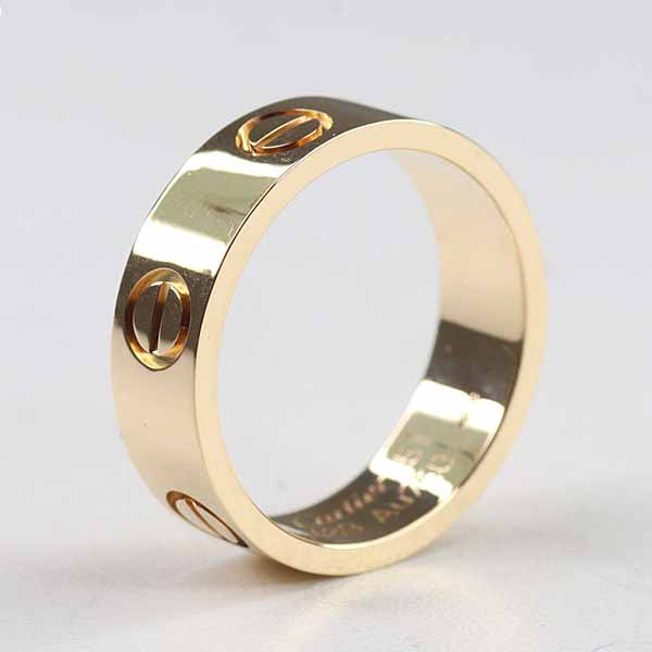 CARTIER Ring LOVE ring classic model K18YG Yellow Gold Jewelry Women #51 5.66g