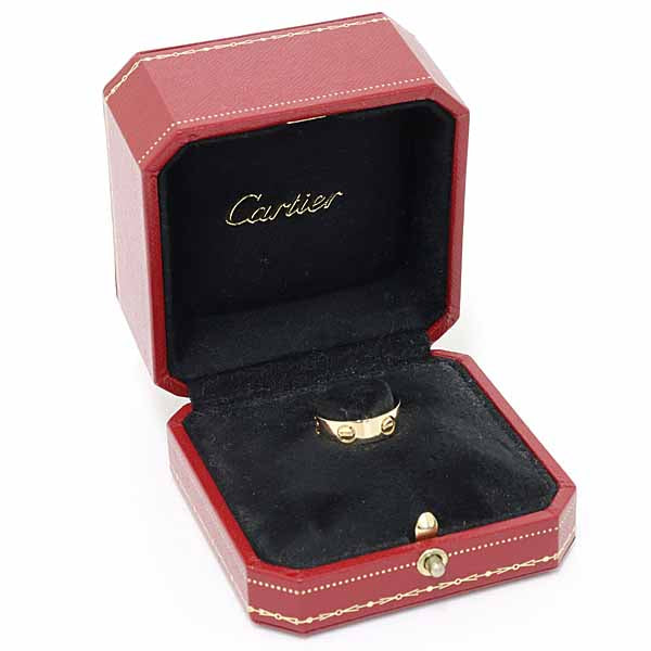 CARTIER Ring LOVE ring classic model K18YG Yellow Gold Jewelry Women #51 5.66g