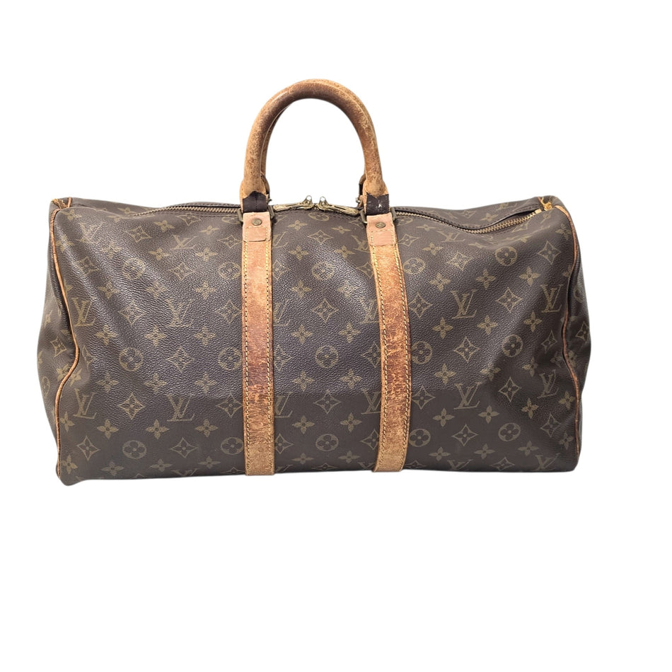 Louis Vuitton Monogram Keepall 45 M41428 Boston Bag Travel Bag Brown