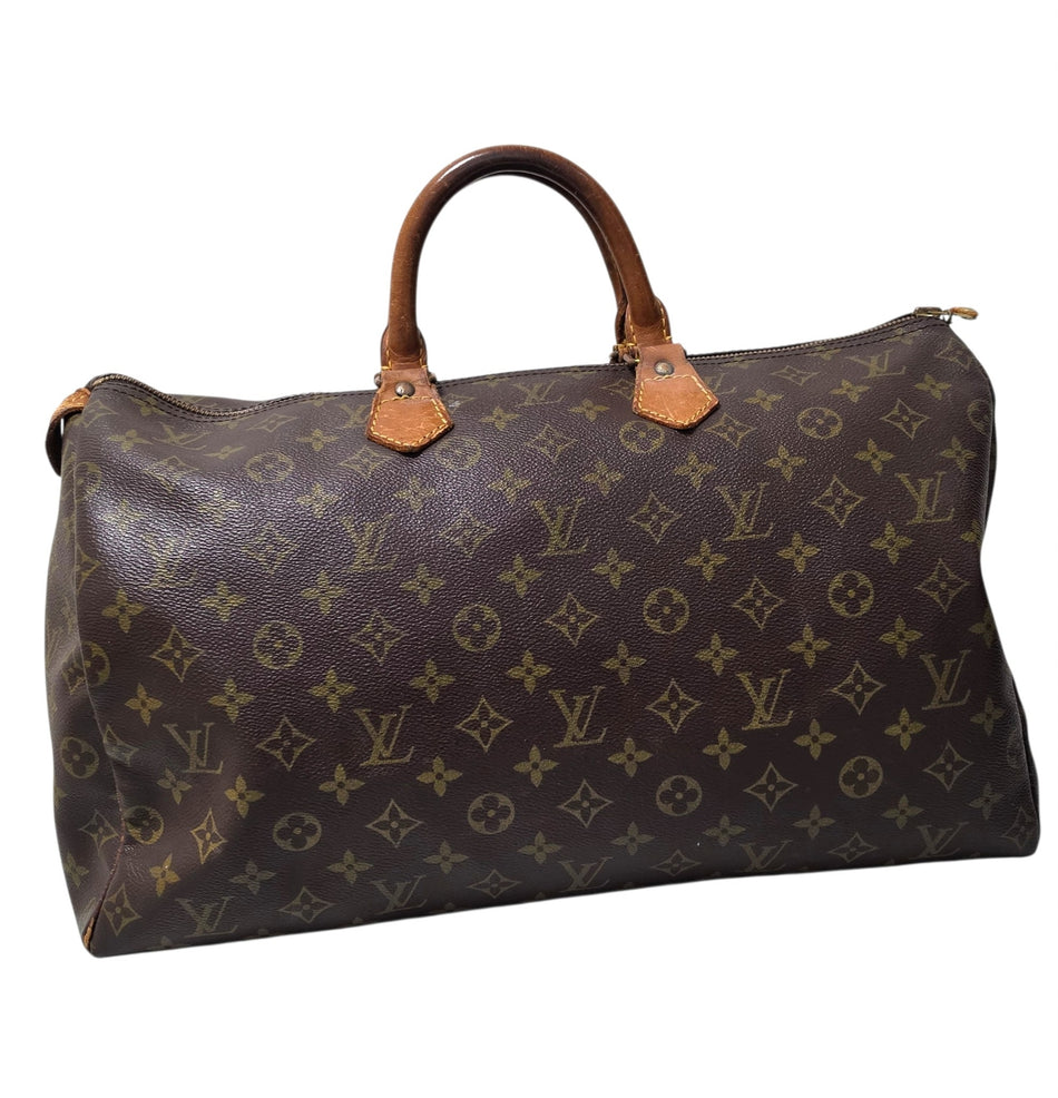 Louis Vuitton Monogram Speedy 40 M41522 Authenticated Handbag Boston Bag Brown