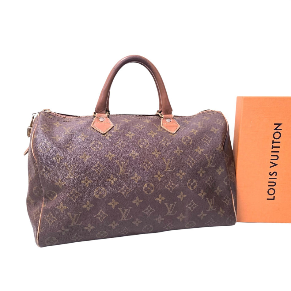 Louis Vuitton Monogram Speedy 35 M41524 Handbag Boston Bag Brown Authenticated