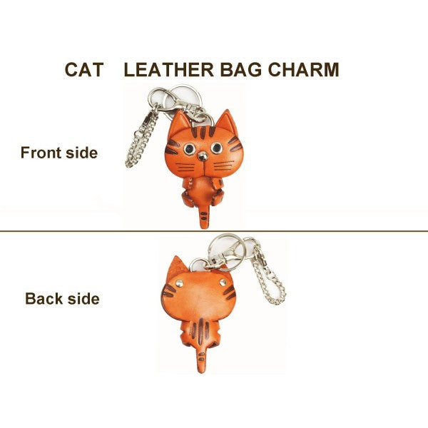 Cat Handmade Leather Cat/Bag Charm
