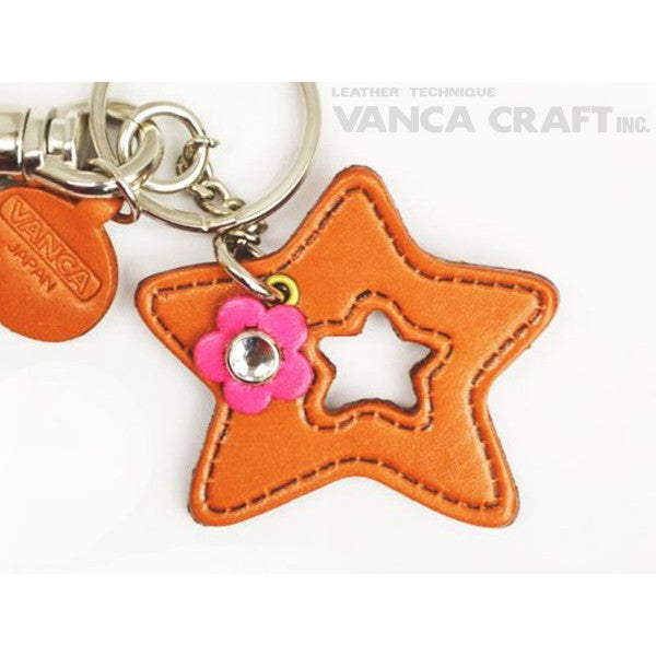 Symbols "Star" Leather Keychain Bag Charm