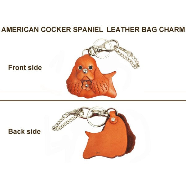 American Cocker Spaniel Leather Dog/Bag Charm