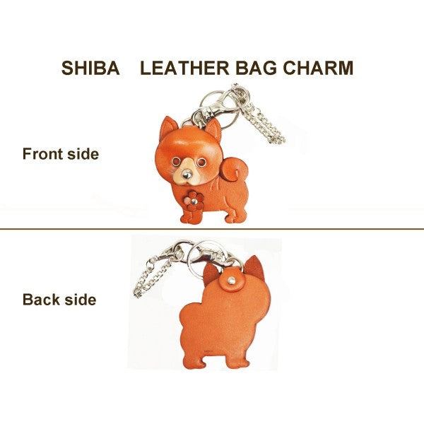 Shiba Leather Dog/Bag Charm