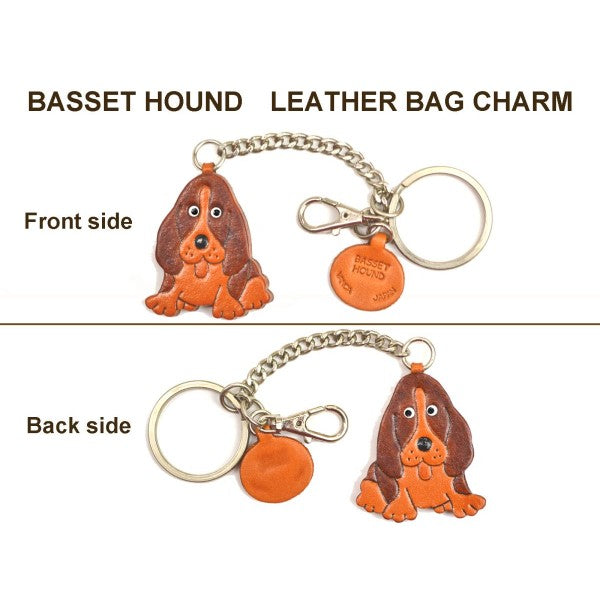 Basset Hound Leather Ring Charm #26055