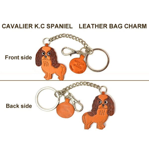 Cavalier K.C Spaniel Leather Ring Charm #26058