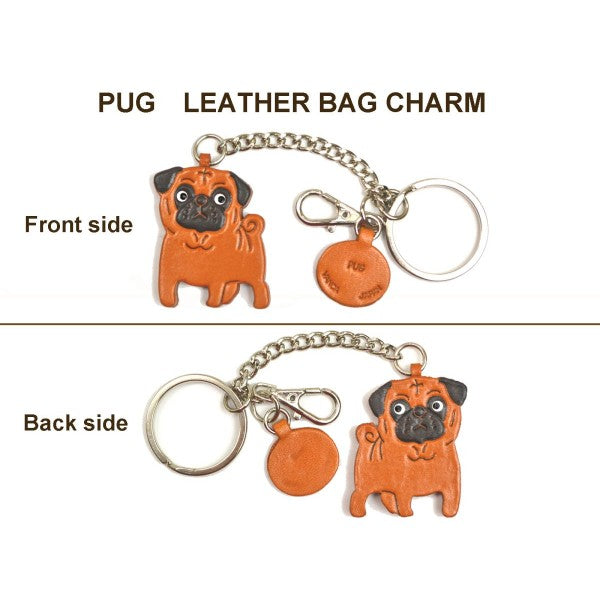 Pug Leather Ring Charm #26069