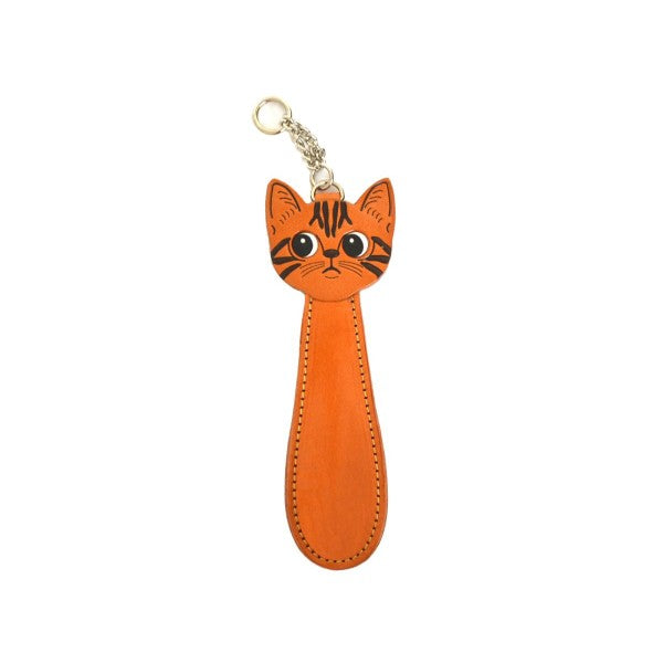 American shorthair Cat Shoehorn Genuine 3D Leather Item VANCACRAFT made in Japan