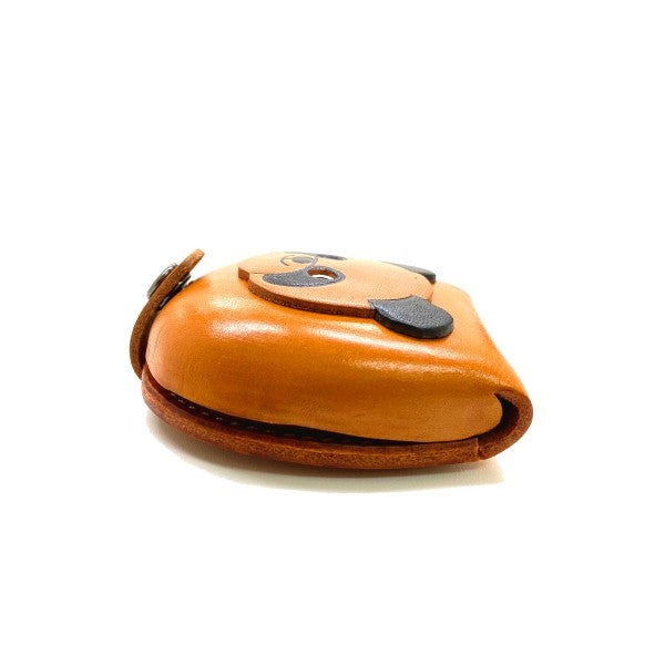 Panda-brown Handmade Genuine Leather Animal Color Coin case/Purse #26089-1