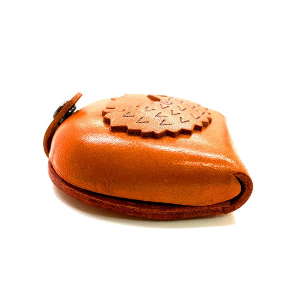 Hedgehog-brown Handmade Genuine Leather Animal Color Coin case/Purse #26090-1