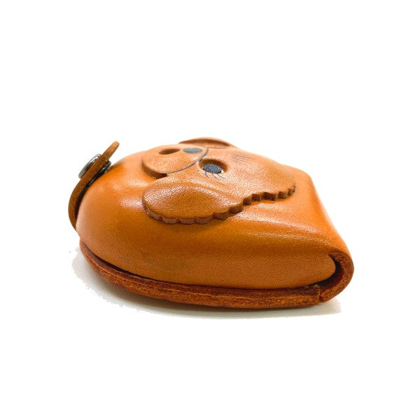 Toy poodle-brown Handmade Genuine Leather Animal Color Coin case/Purse #26092-1