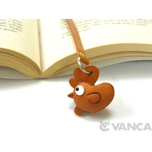 Rooster Handmade Leather Animal Bookmark/Bookmarker