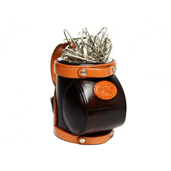 Leather Desk Clip Holder Golfbag #26187