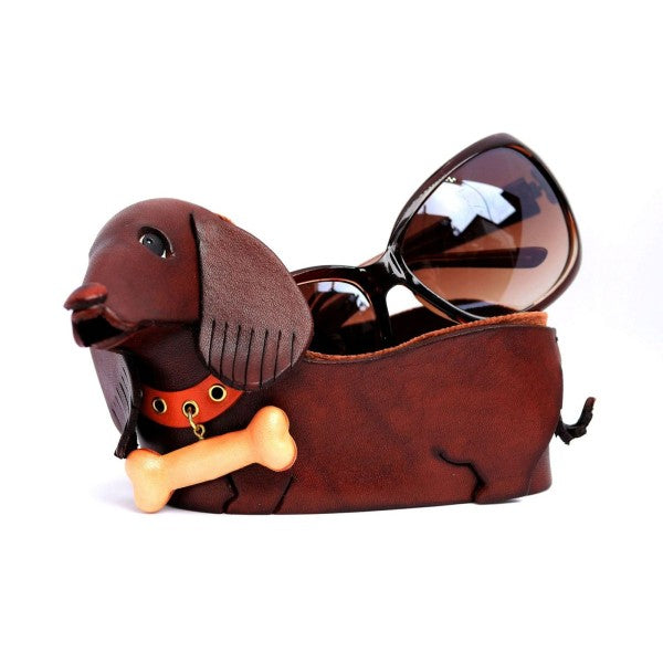 Dachshund Handmade Leather Eyeglasses Holder/Stand #26204