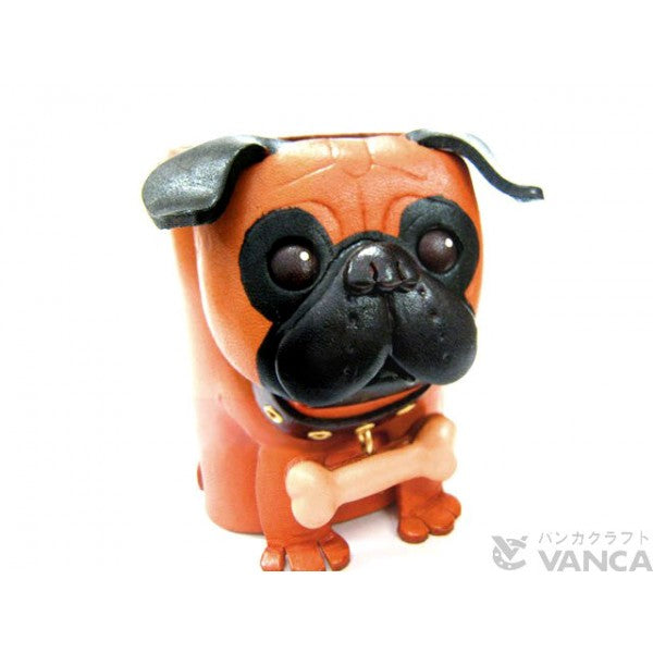 Pug Handmade Leather Dog Eyeglasses Holder/Stand #26211