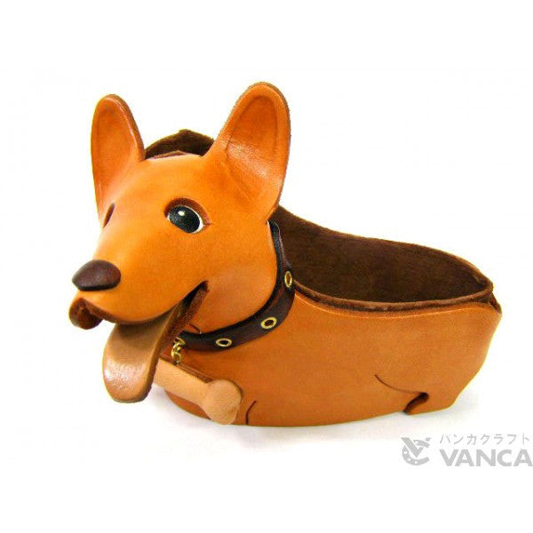 Corgi Handmade Leather Dog Eyeglasses Holder/Stand #26215