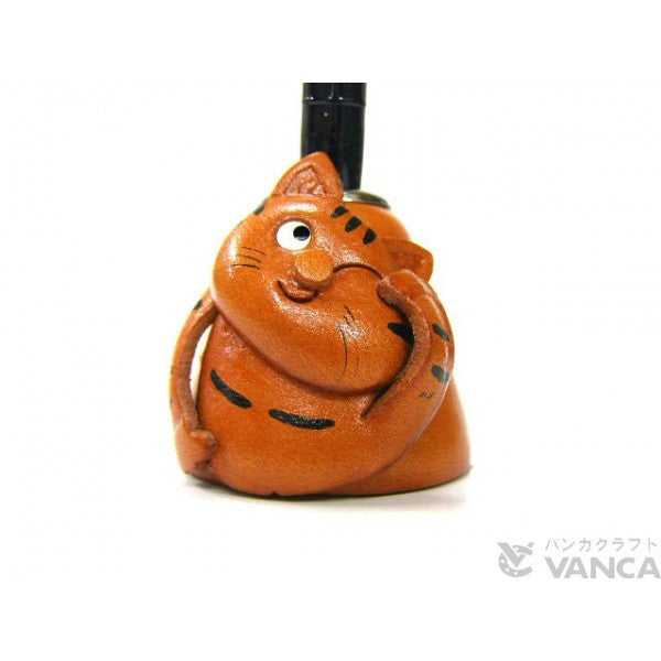 Cat Leather Desk Pen Stand #26231