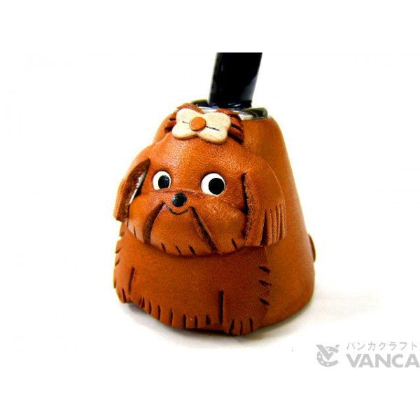 Shih Tzu Leather Desk Pen Stand #26238