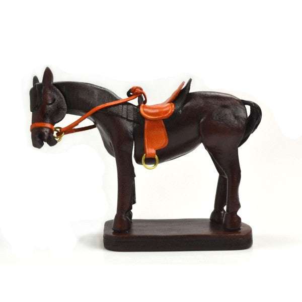 Leather Ornament Horse:Black