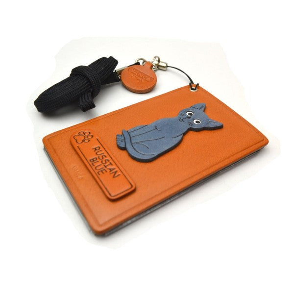 Russian Blue Leather Commuter Pass/Passcard Holders
