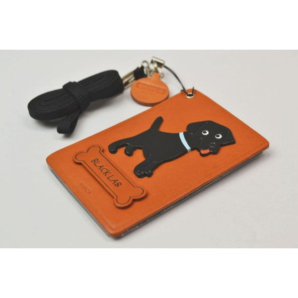 Black Labrador Retriever Leather Commuter Pass case/card Holders #26458