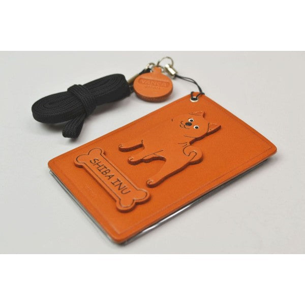 Japanese Shiba Dog Leather Commuter Pass/Passcard Holders