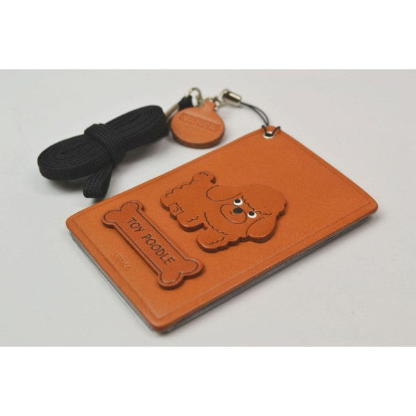Toy poodle Leather Commuter Pass/Passcard Holders