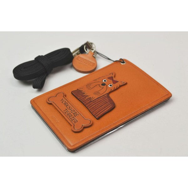 Yorkshire Terrier -Yorkie- Leather Commuter Pass/Passcard Holders