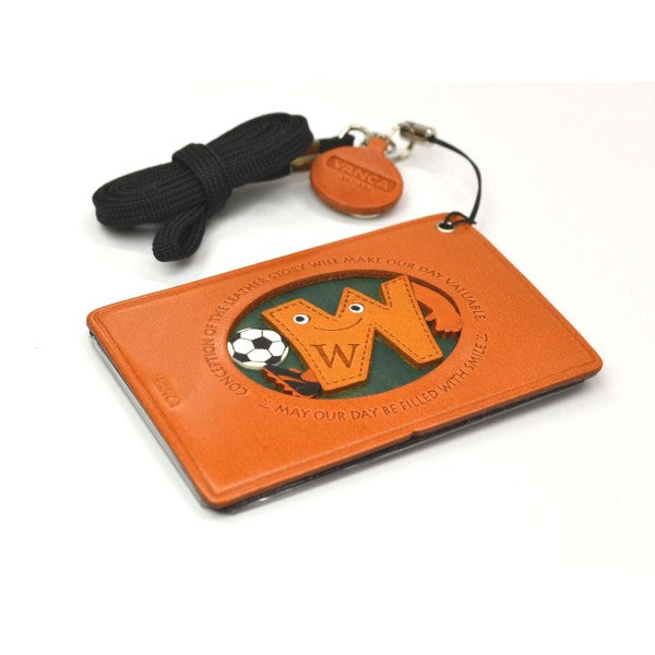 Soccer-W Leather Commuter Pass/Passcard Holders