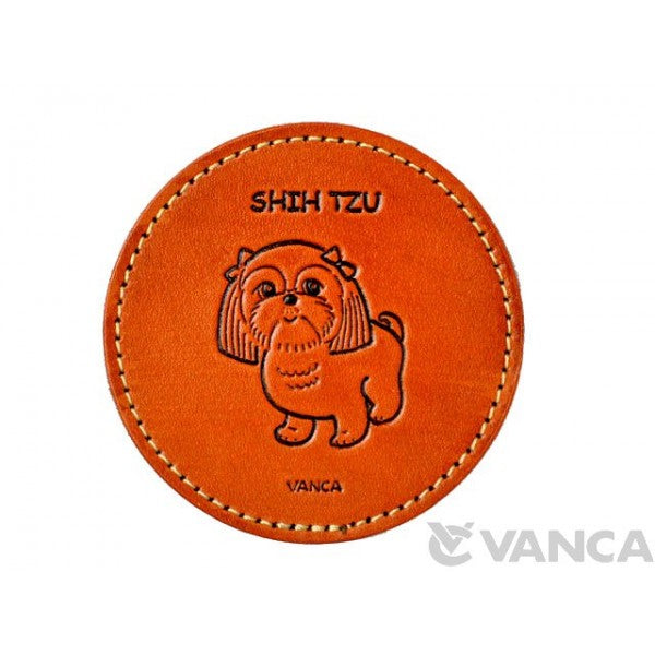 Leather Coaster Shi Tzu