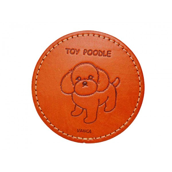 Leather Coaster Toy Poodle