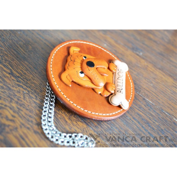 Bulldog Leather Wall Deco