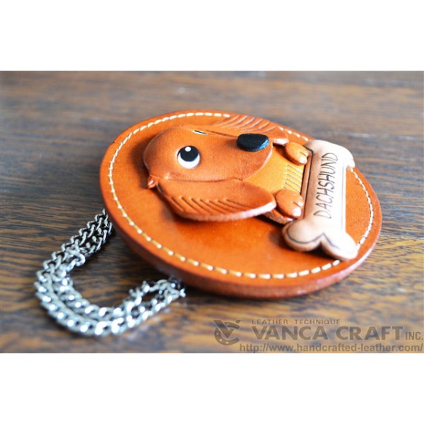Dachshund Long Hair Leather Wall Deco