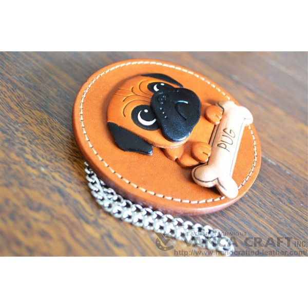 Pug Leather Wall Deco