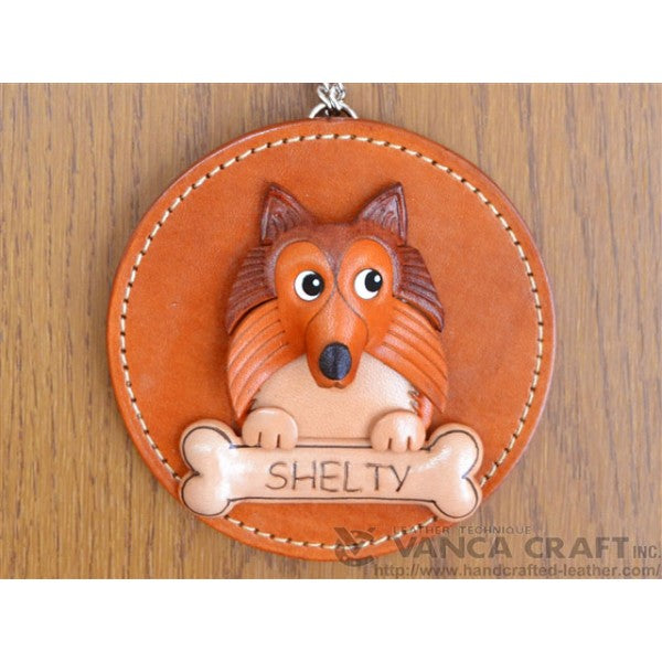 Shetland Sheepdog Leather Wall Deco