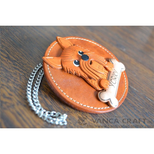 Yorkshire Terrier Leather Wall Deco