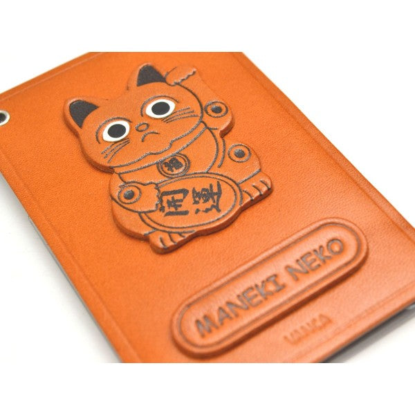 Lucky Cat Leather Commuter Pass case/card Holders #26634