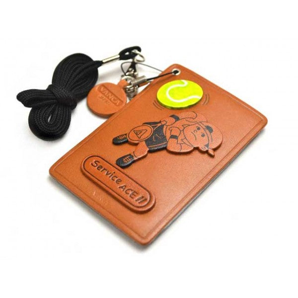 Tennis Service ace Leather Commuter Pass case/card Holders