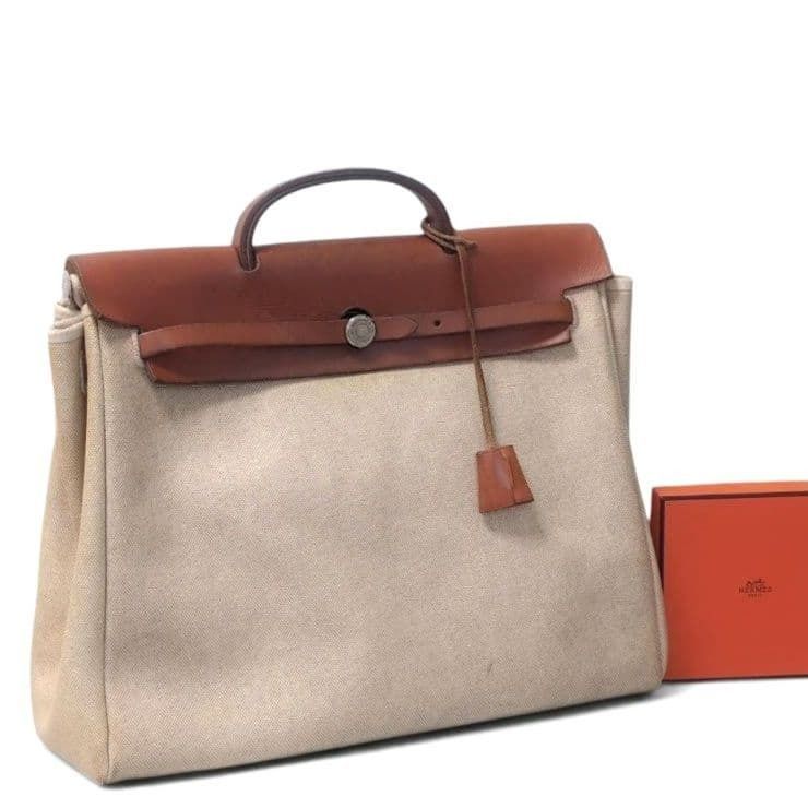 HERMES Herbag Ad 2-Way Backpack/Handbag (Toile H, Stamp □C)