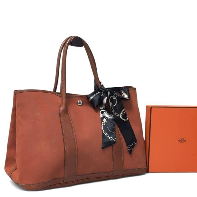 HERMÈS Garden Party PM Women's Canvas Tote Bag B903